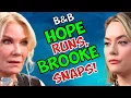 Bold and the Beautiful Brooke EXPLODES After Hope RUNS to Logan Soap Dirt