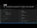 CSS 47 transform perspective rotate and rotate3d