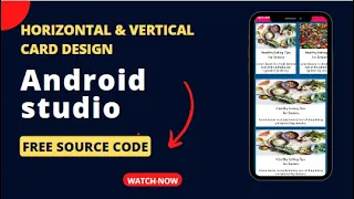 Horizontal and Vertical Scrollable Card Design Android Studio Mobile application development