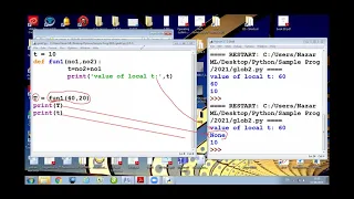 Python Tamil class on 10 08 2021 Part I Global and Local Variable By ML Nazar Sir