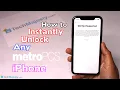 How to Unlock MetroPCS iPhone for Use On ANY Carrier ANY iPhone Model - Use in USA Worldwide