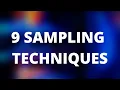 9 Types of Sampling Techniques Statistical Sampling Data Science