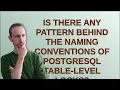 Is there any pattern behind the naming conventions of PostgreSQL Table-Level Locks
