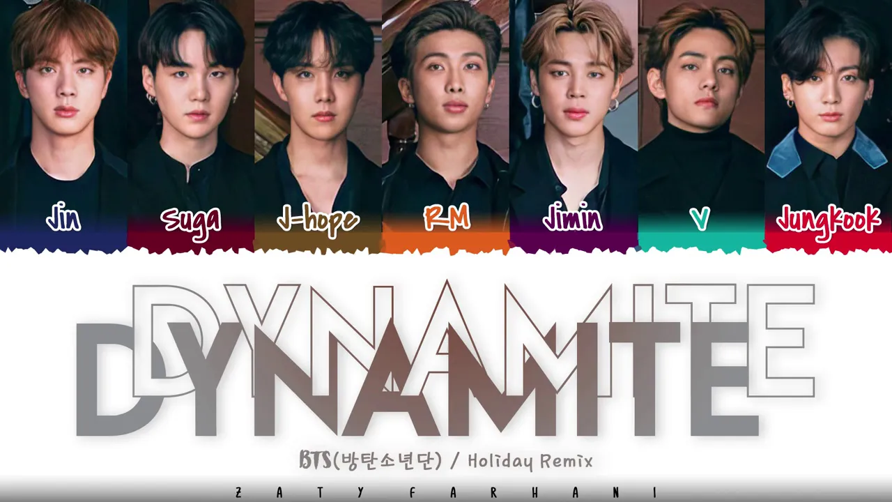 BTS (방탄소년단) - 'DYNAMITE' (HOLIDAY REMIX) Lyrics [Color Coded_Eng]
