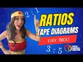Ratios with Tape Diagrams How to Solve Ratios 6th Grade Math