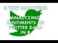 Text Analytics with R Sentiment Analysis on Twitter Data How to analyze tweets in R