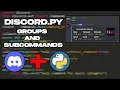 Discord py groups and subcommands Discord bot tutorial
