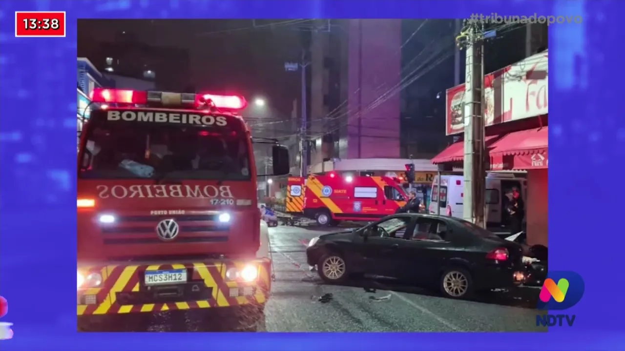 Porto União: Jovem morre em acidente entre carro, ônibus e moto