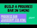 Progress Bar JavaScript CSS HTML