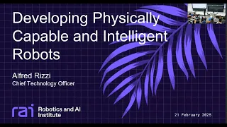 RI Seminar: Alfred Rizzi : Developing Physically Capable and Intelligent Robots