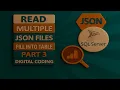 How to Import Multiple JSON Files into SQL Database Using Queries Bulk Insert JSON with SQL JOSN
