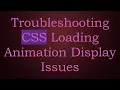 Troubleshooting CSS Loading Animation Display Issues