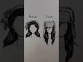 Drawing easy Hair American and Russian