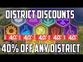 How to get 40 off Districts using the District Discount Mechanic in Civ 6 - Civilization VI guide