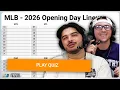 Can we name every team s 2026 Opening Day Lineup