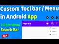 How to Create Custom Toolbar Menu bar in Android Studio CustomToolBar Android Tutorials