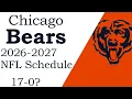 Bears 2026-2027 NFL Schedule