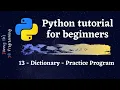 Python Tutorial for Beginners 2020 - Dictionary