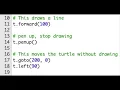 Python Turtle Penup and Pendown