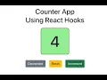 Counter App React Hooks using Bootstrap
