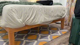 Mellow Naturalista 12 Solid Wood Queen Platform Bed with Slats and Easy Assembly