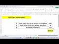 How To Calculate The Manpower Required For A Project Using Microsoft Excel