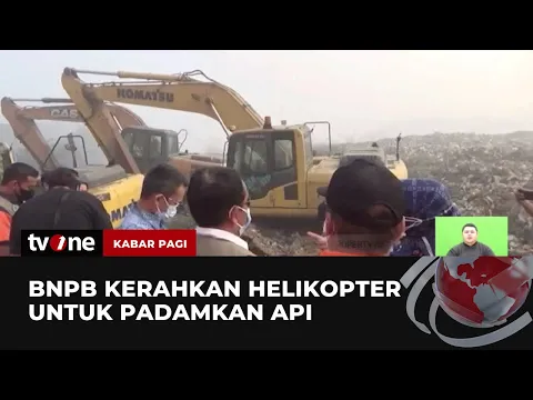 BNPB Lakukan Water Bombing Padamkan Api di TPA Sarimukti