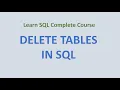 How to Delete Tables in SQL