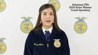 2016 Arkansas FFA - State Creed Speaking Winner