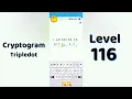 Cryptogram Tripledo Level 116 Solutions Logic Puzzle Game Mini Boss