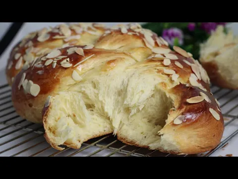 👍How we can make Greek Brioche without a mixer ! Easy Tsoureki recipe