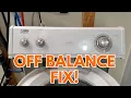 Whirlpool Kenmore Maytag Washer Off Balance Fix No Springs or Pads Needed