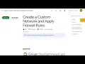 Create a Custom Network and Apply Firewall Rules GSP159