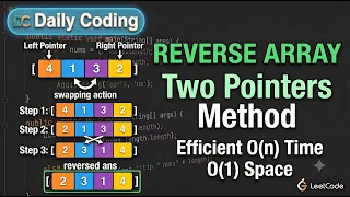 Reverse an Array Efficiently Using Two Pointers Java DSA