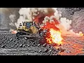 How This Giant CAT D11 Bulldozer Saved An Icelandic Town From Lava