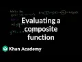 Evaluating composite functions example Functions and their graphs Algebra II Khan Academy