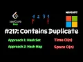 CONTAINS DUPLICATE - Microsoft Interview Question