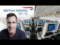 BRUTALLY HONEST REVIEW BA787-10 WORLD TRAVELLER CABIN - NO WINDOW Back row recline Bad food