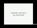 oracle dba training online How to create user with sql developer