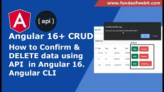 Angular CRUD - 4 How to confirm delete data using API in Angular delete data w api in Angular