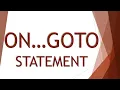 ON GOTO Statement Conditional Transfer of Control Computer ch 3 10th Matric Urdu ES