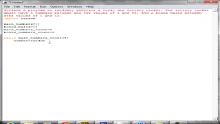 Creating a random lottery ticket generator in Python