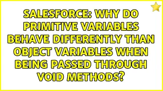 Why do primitive variables behave differently than object variables when being passed through