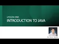 JAVA Programming Lesson 1 Introduction to JAVA