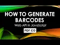 How to Generate Barcode in JavaScript using PDF co Web API