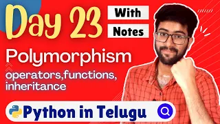 Day 23 Polymorphism in python Python Course in Telugu Vamsi Bhavani