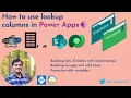 How To Use Lookup Columns In Power Apps