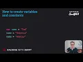 How to create constants and variables - Swift for Complete Beginners
