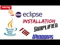 Installation of Java and Eclipse in Windows
