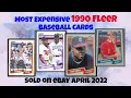 Most Expensive 1990 Fleer Baseball Cards eBay Sales - April 2022